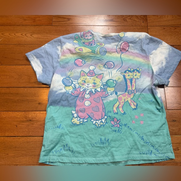 Sugar Thrillz by Dolls Kill Not So Funhouse Tie-Dye Baby Tee - Picture 2 of 5